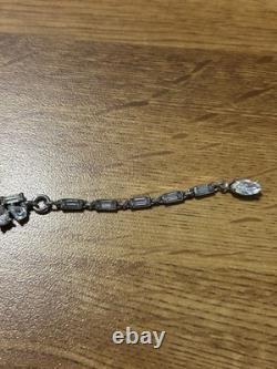 Vintage CROWN TRIFARI Parure Necklace Bracelet Earrings Rhodium Rhinestone Boxed