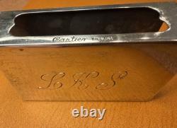 Vintage Cartier Sterling Silver Matchbox Holder 28 grams with Carnelian Gemstone