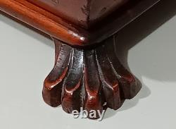 Vintage Carved Wooden Dresser / Jewelry Box Inlaid Relief Footed