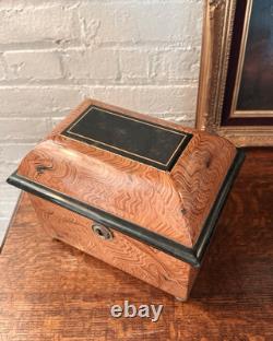 Vintage Castillian Imports faux burlwood box