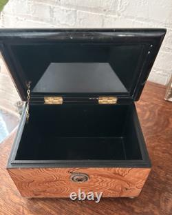 Vintage Castillian Imports faux burlwood box