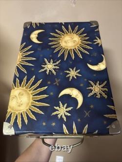 Vintage Celestial Sun Moon Stars Storage Trunk Whimsigoth Y2K TriCoastal