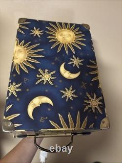Vintage Celestial Sun Moon Stars Storage Trunk Whimsigoth Y2K TriCoastal