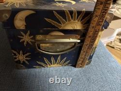 Vintage Celestial Sun Moon Stars Storage Trunk Whimsigoth Y2K TriCoastal