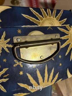Vintage Celestial Sun Moon Stars Storage Trunk Whimsigoth Y2K TriCoastal