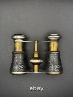 Vintage Chevalier Paris Opera Glasses Binoculars with Box Hunting Scene Vintage Chevalier Paris Opera Glasses Binoculars with Box Hunting Scene