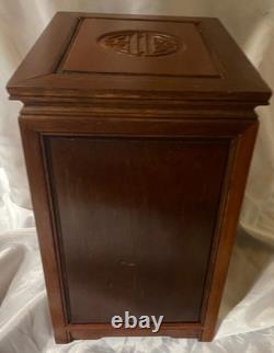 Vintage Chinese Carved 5-Drawer Rosewood Jewelry Chest Handmade Gorgeous
