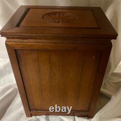 Vintage Chinese Carved 5-Drawer Rosewood Jewelry Chest Handmade Gorgeous