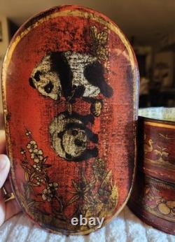 Vintage Chinese stacked lacquer box