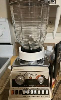 Vintage Chrome Oster Osterizer Pulse Matic 14 Dual Range Blender BaseIN BOX