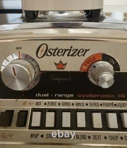 Vintage Chrome Oster Osterizer Pulse Matic 14 Dual Range Blender BaseIN BOX