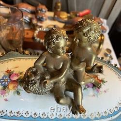 Vintage Coffin / Treasures Box With Sweet Cherubs