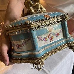 Vintage Coffin / Treasures Box With Sweet Cherubs