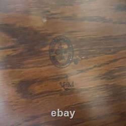 Vintage Colonial Williamsburg Restoration Mahogany Brass Jewelry Box Two Tier