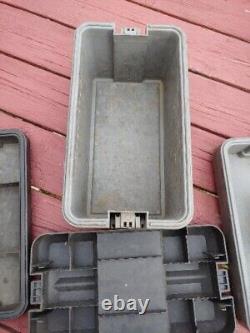 Vintage Craftsman Gray Plastic Portable Tool Box Organizer With Stacking Trays