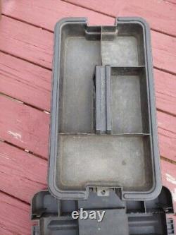 Vintage Craftsman Gray Plastic Portable Tool Box Organizer With Stacking Trays