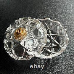 Vintage Crystal Glass Small Vase Trinket Jewelry Box Made in Italy