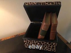 Vintage Decorative Animal Leopard Print Box with Hinged Lid Excellent Condition