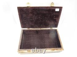 Vintage Decorative From India Camel Bone Jewlery Box with 3 Hinges & 2 Closures