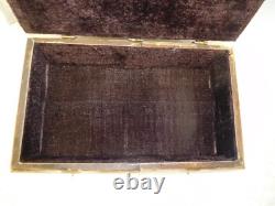 Vintage Decorative From India Camel Bone Jewlery Box with 3 Hinges & 2 Closures Vintage Decorative From India Camel Bone Jewlery Box with 3 Hinges & 2 Closures