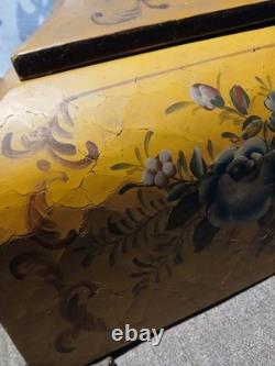 Vintage Decorative Keep Sake Box. Beautifully Hand Painted With Floral Designs