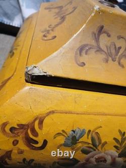 Vintage Decorative Keep Sake Box. Beautifully Hand Painted With Floral Designs