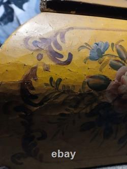 Vintage Decorative Keep Sake Box. Beautifully Hand Painted With Floral Designs