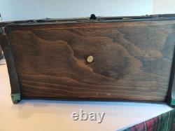 Vintage Decorative Wood Metal RARE Wine Box Made in Germany