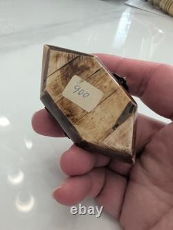 Vintage Diamond-shaped Carved horn Trinket Box