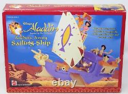 Vintage Disney Aladdin Anchors Away Sailing Ship Playset with Figures RARE! 1994