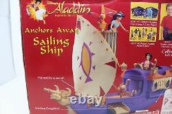 Vintage Disney Aladdin Anchors Away Sailing Ship Playset with Figures RARE! 1994