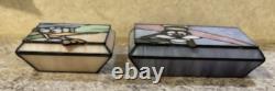Vintage Disney Donald Duck And Goofy Stained Glass Jewelry Box