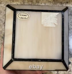 Vintage Disney Donald Duck And Goofy Stained Glass Jewelry Box