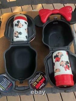 Vintage Disney Mickey & Minnie Lunch Box Kits With Thermoses