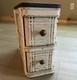Vintage Distressed White Wood 2-drawer Decorative Storage Box Set