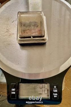 Vintage Domed Ring Box 925 Sterling Silver/ lined with Blue Velvet & Satin