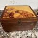 Vintage Ducks Unlimited Wooden Chest Box Lab Retriever Puppies England 12x9x7