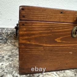 Vintage Ducks Unlimited Wooden Chest Box Lab Retriever Puppies England 12x9x7