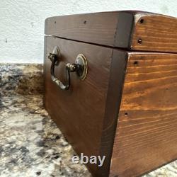 Vintage Ducks Unlimited Wooden Chest Box Lab Retriever Puppies England 12x9x7