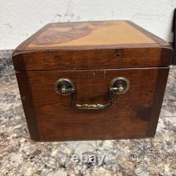 Vintage Ducks Unlimited Wooden Chest Box Lab Retriever Puppies England 12x9x7