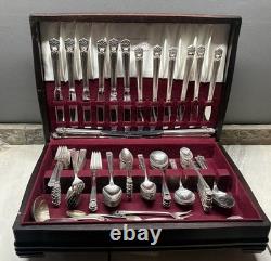 Vintage ETERNALLY YOURS 1847 ROGERS Silver plate Flatware Set 102 Pieces + Box