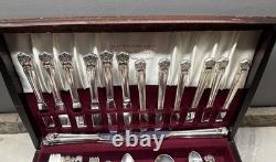 Vintage ETERNALLY YOURS 1847 ROGERS Silver plate Flatware Set 102 Pieces + Box
