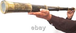 Vintage East India Company Brass Spyglass 32 Antique Leather Gift Box