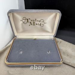 Vintage Empty Taylor Maid Display Box Grey Velvet