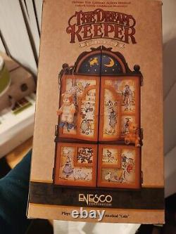 Vintage Enesco The Dream Keeper Lighted Animated Toy Cabinet Music Box READ