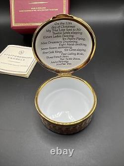 Vintage English Porcelain Enamel Staffordshire Days Box