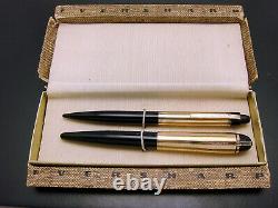 Vintage Eversharp Skyline Fountain Pen Mechanical Pencil Set In Original Box GF
