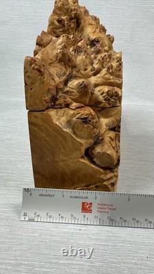 Vintage Figured Maple Burl Lidded Box by Maple Leaf Studio 1990's