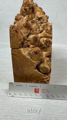Vintage Figured Maple Burl Lidded Box by Maple Leaf Studio 1990's