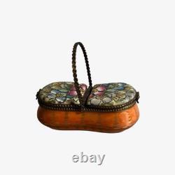 Vintage Floral Trinket Box Double Sided